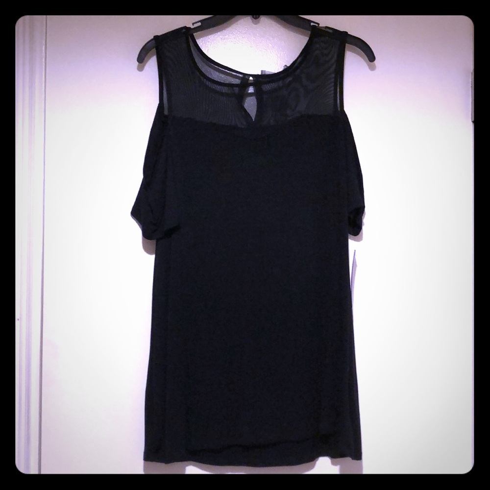 Women’s Black Cold Shoulder top